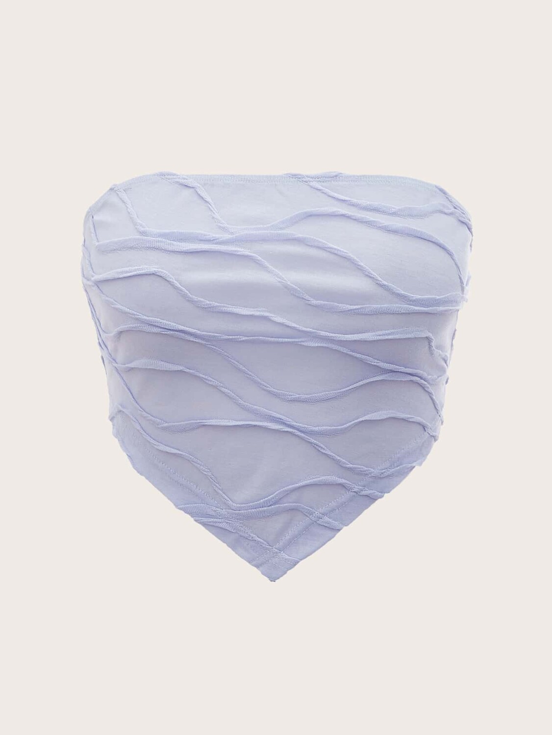 

SHEIN ICON текстурированный топ без бретелек мужчина в носовом платке, пастельно-фиолетовый