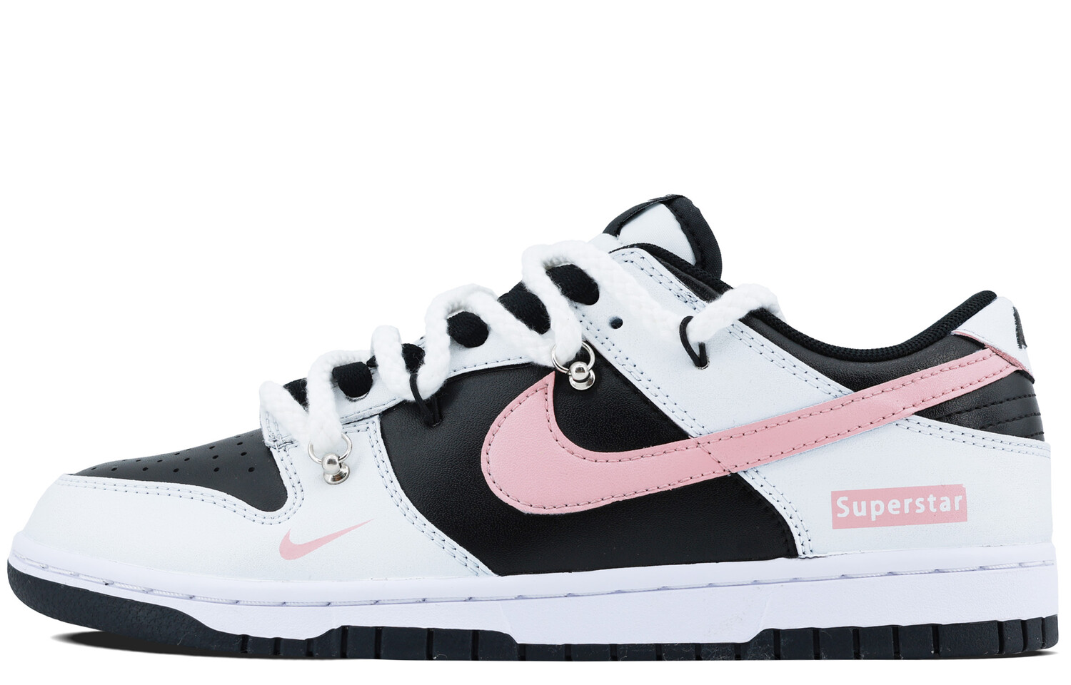 

Кроссовки Nike Dunk Skateboarding Shoes Unisex Low-top White/black/pink, розовый