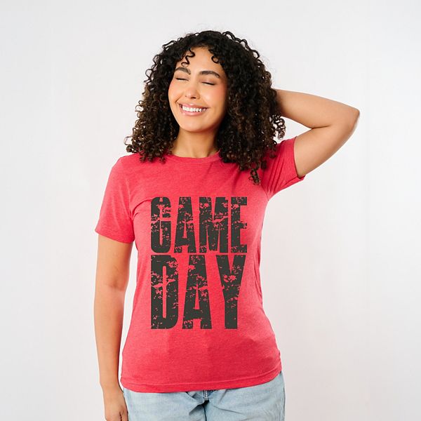 

Футболка с принтом Game day block distressed Simply Sage Market, Heather Red