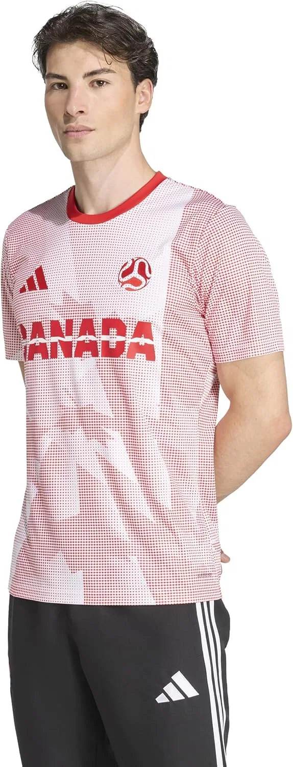 Футболка с символикой adidas, цвет White/Vivid Red/Canada