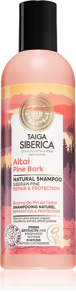 

Восстанавливающий шампунь для поврежденных волос Taiga siberica с корой алтайской сосны Natura Siberica, 270 мл