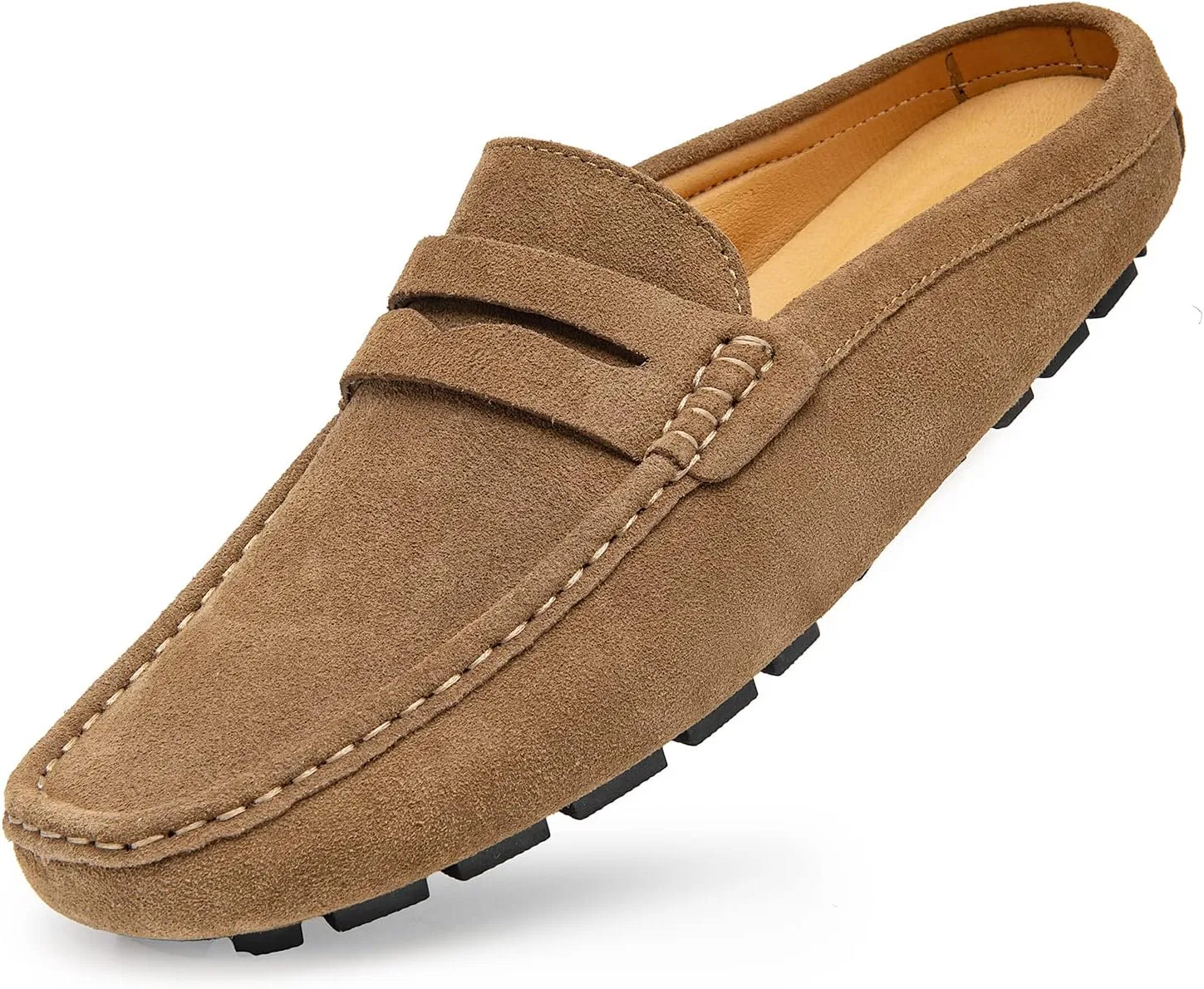 Мужские мюли из замши, дышащие, Loafers & Slip-Ons, Хаки Go Tour