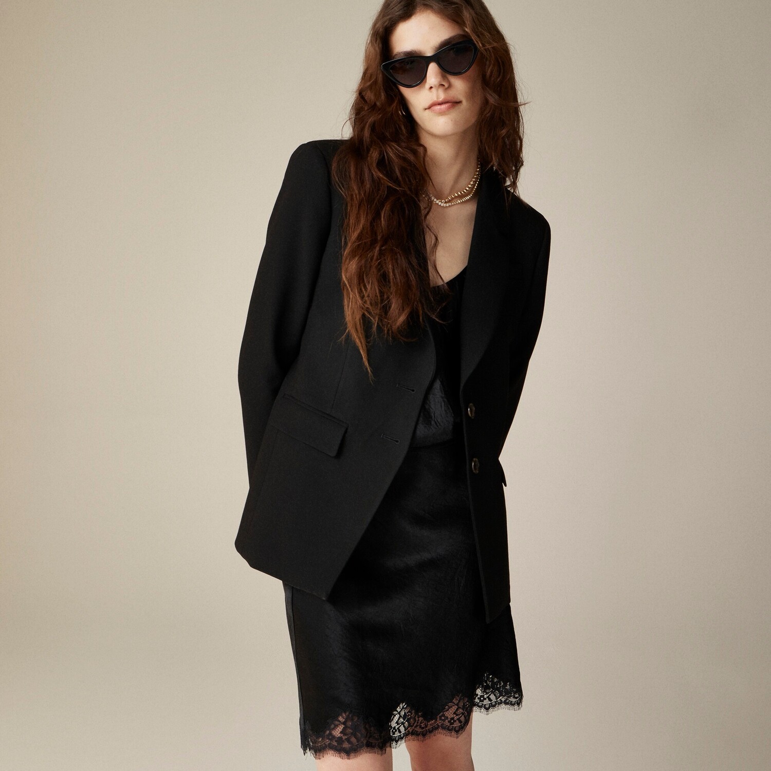 

Блейзер Madelyn растянутый на четыре сезона J.Crew, черный