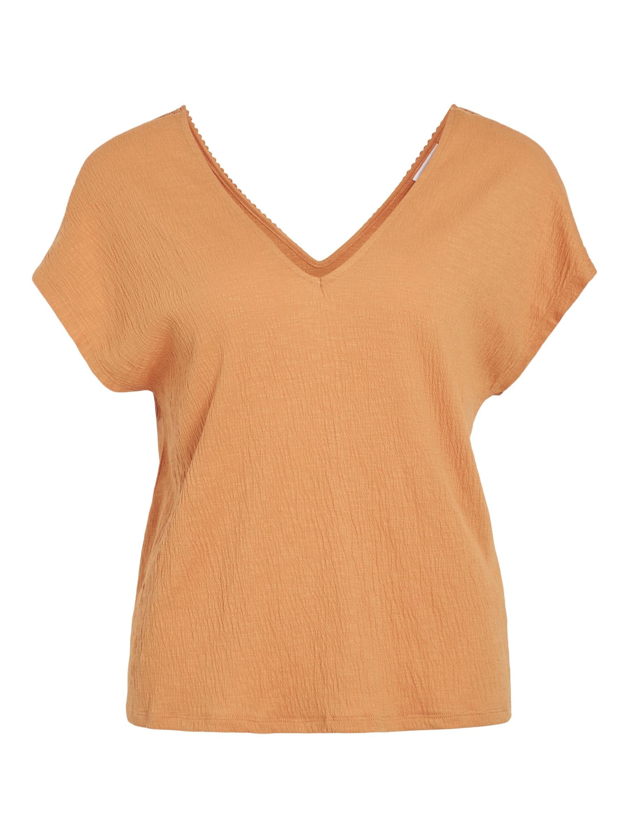 

VILA Футболка в мандариновом цвете, Оранжевый, VILA Футболка в мандариновом цвете