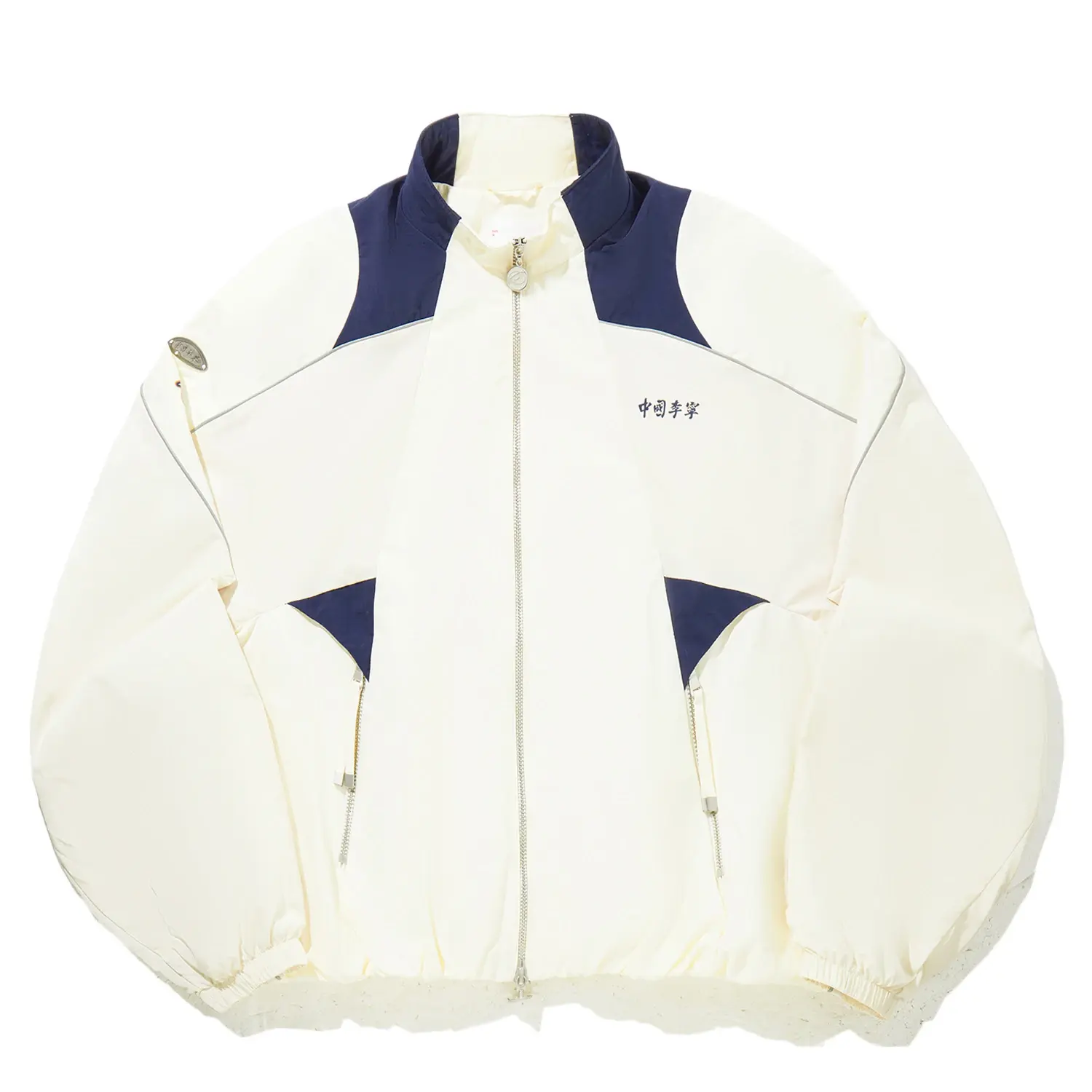 

LiNing Тренч женский белый перламутр с темно-синим, Mother of Pearl White/Dark Navy Blue