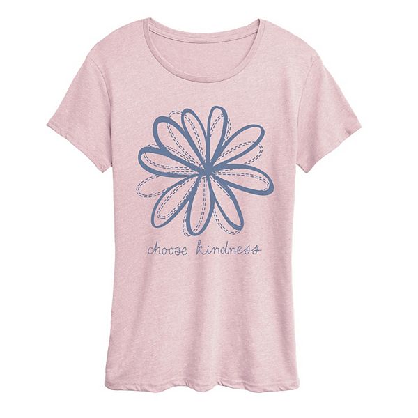 

Женская футболка с цветочным принтом Choose Kindness Licensed Character, Heather Pink, Розовый, Женская футболка с цветочным принтом Choose Kindness Licensed Character, Heather Pink