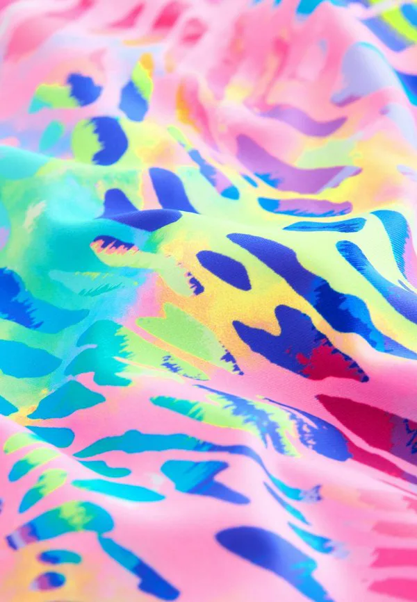 Купальник стандартного кроя с короткими рукавами Next, Rainbow Animal Tie Dye — фото 3