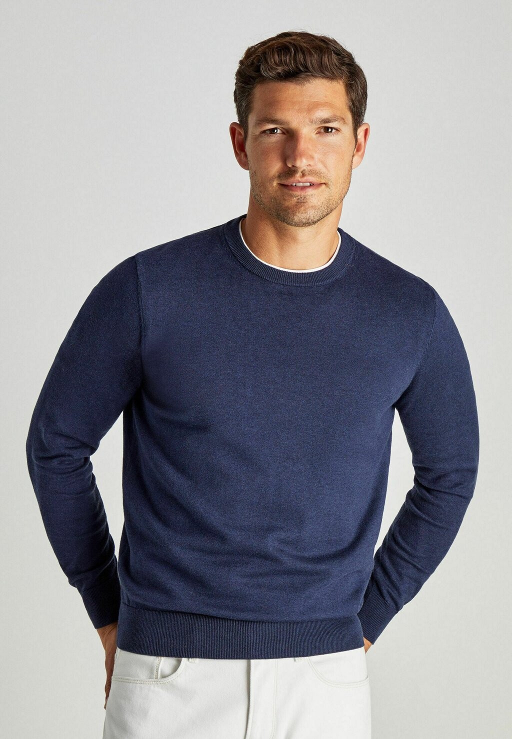 

Вязаный свитер CREW Façonnable, цвет marine blue