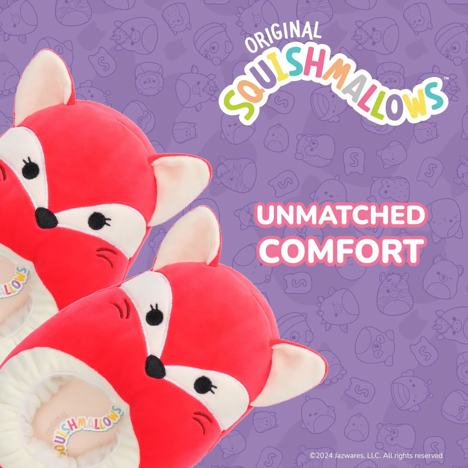 Мягкие плюшевые тапочки Squishmallows, легкие, теплые и удобные, тапочки для дома для детей и взрослых (размеры 11-1 для маленьких детей / 2-5 для больших детей / 5-10 для взрослых) — фото 4