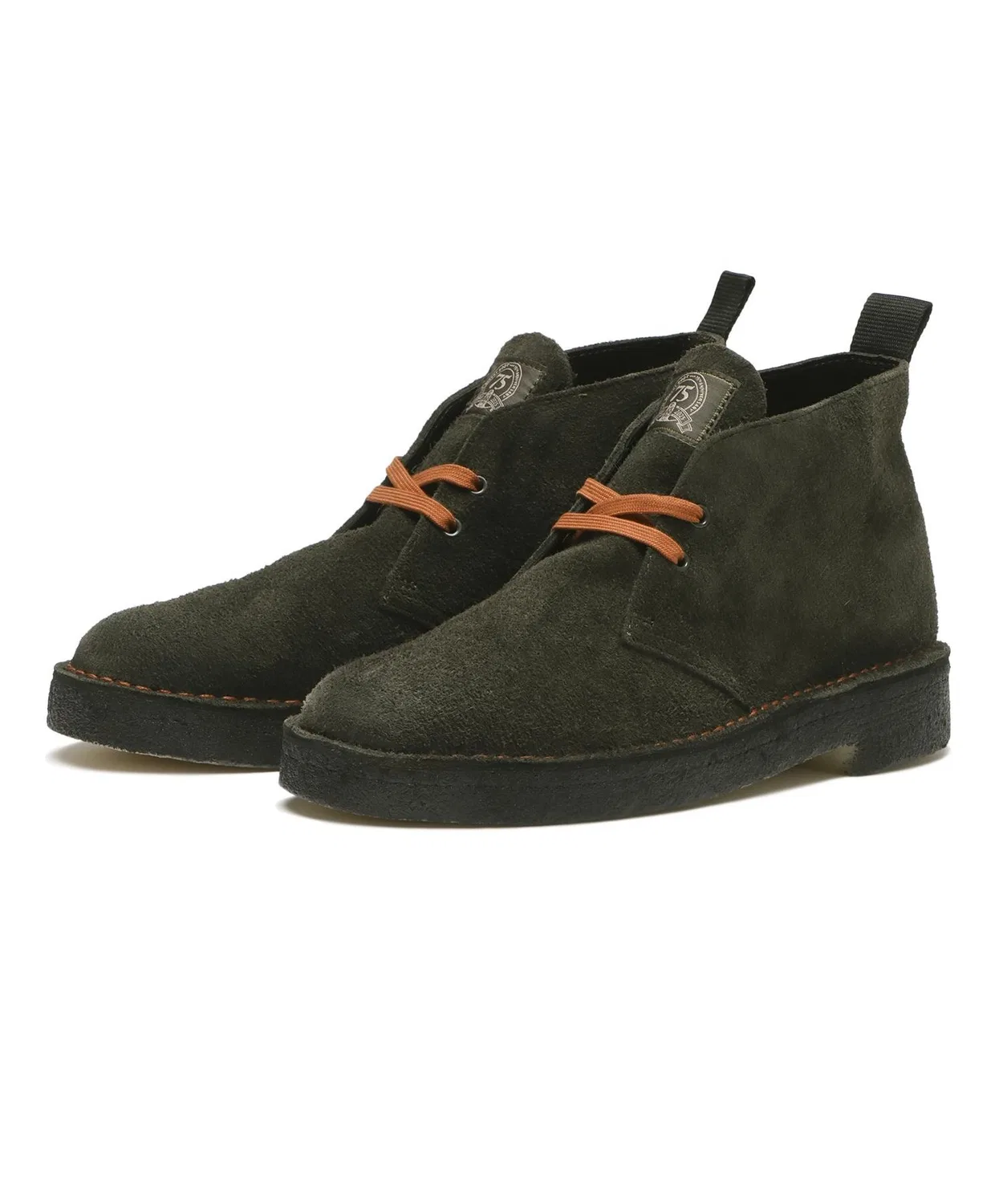Ботинки пустынные 75-летие Clarks Desert Boot из кожи цвет зелёный — фото 3