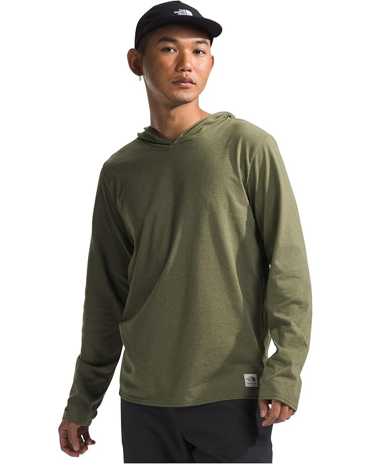 

Худи The North Face L/S Heritage Patch Hoodie Tee, цвет Forest Olive Heather