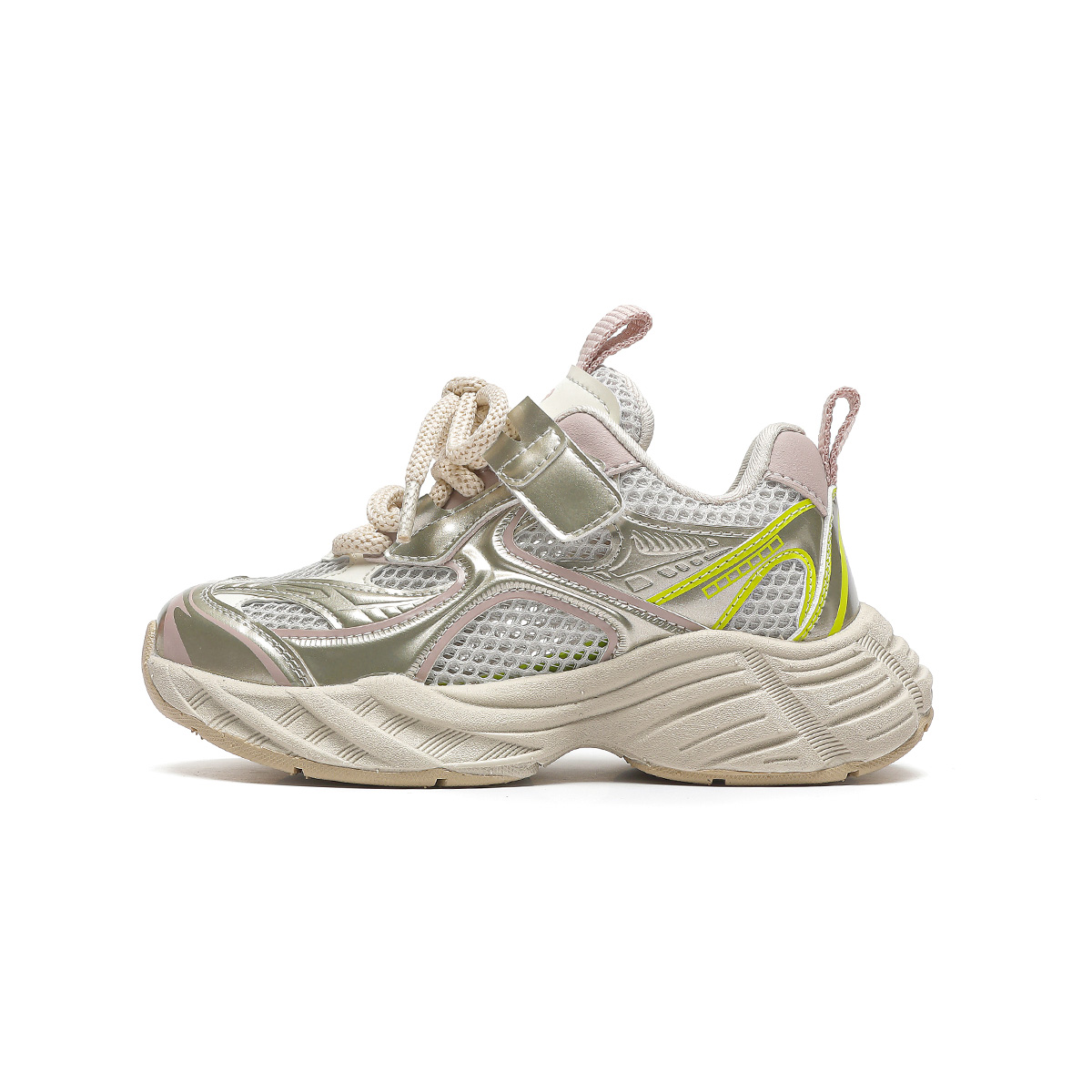 

Износостойкая дышащая детская обувь для улицы, увеличивающая рост Yonggao people, розовый