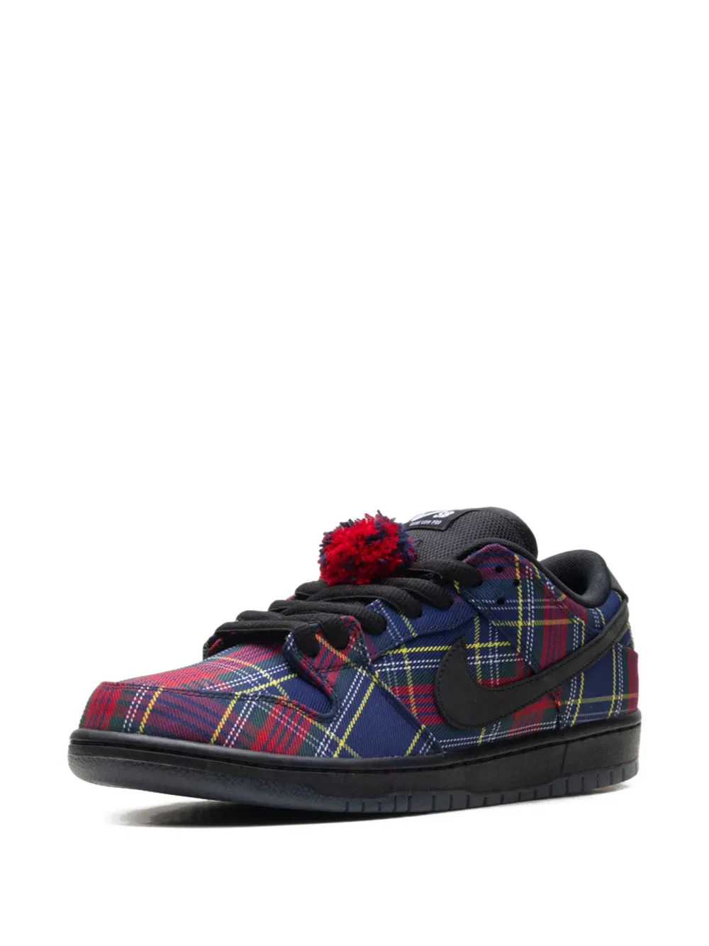 Кроссовки SB Dunk Low в клетку тартан Nike, синий — фото 3