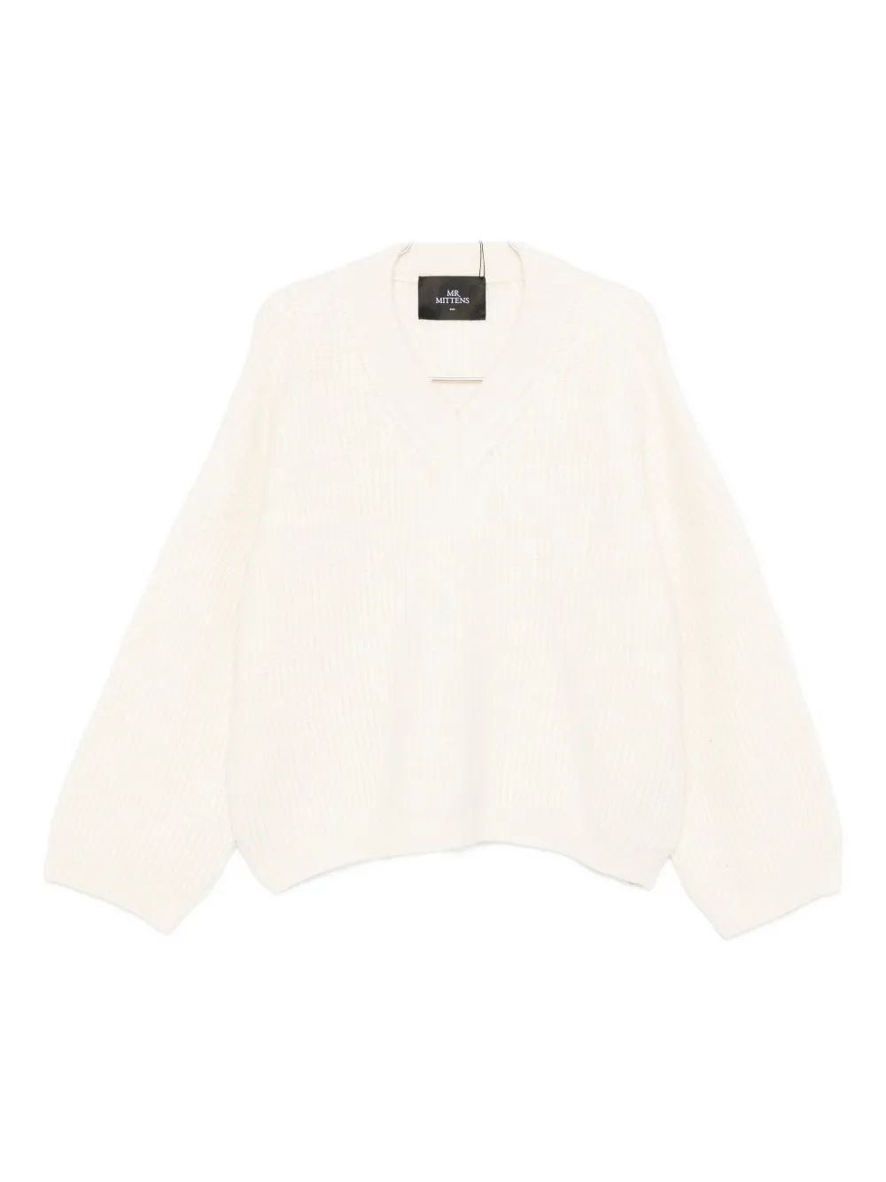 

Свитер с V-образным вырезом Mr. Mittens, белый