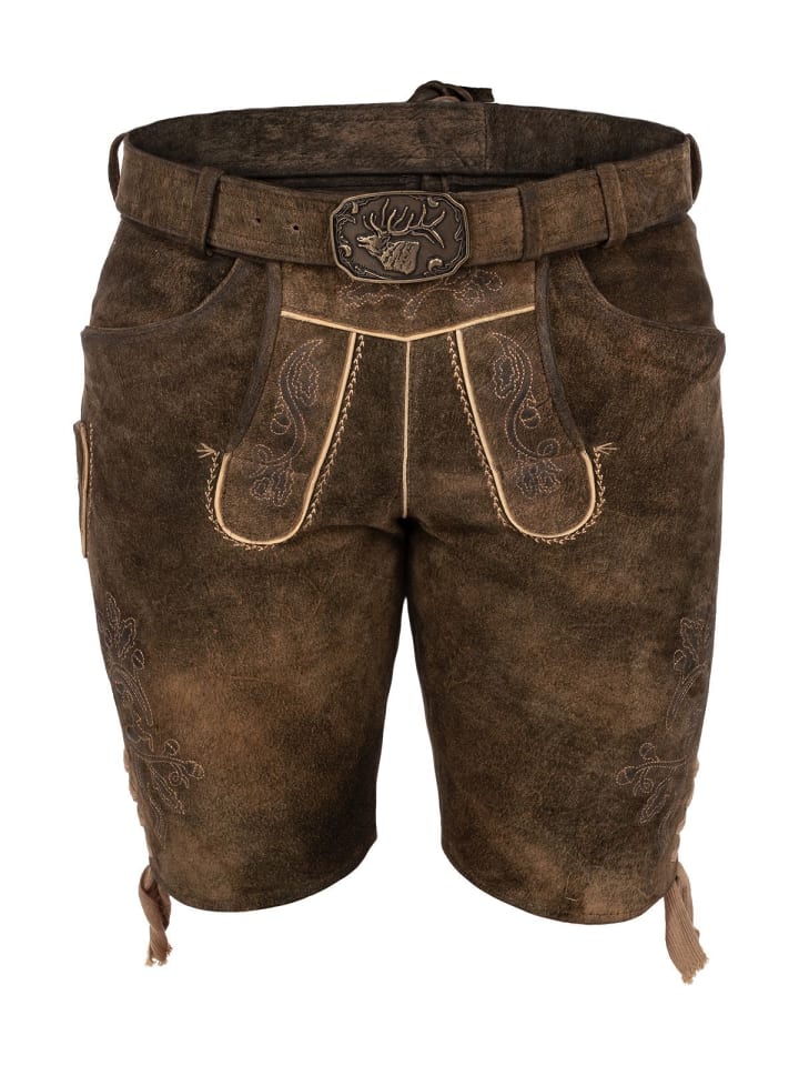 

Spieth & Wensky Кожаные брюки HAVEL цвета табачного дерева, коричневого цвета