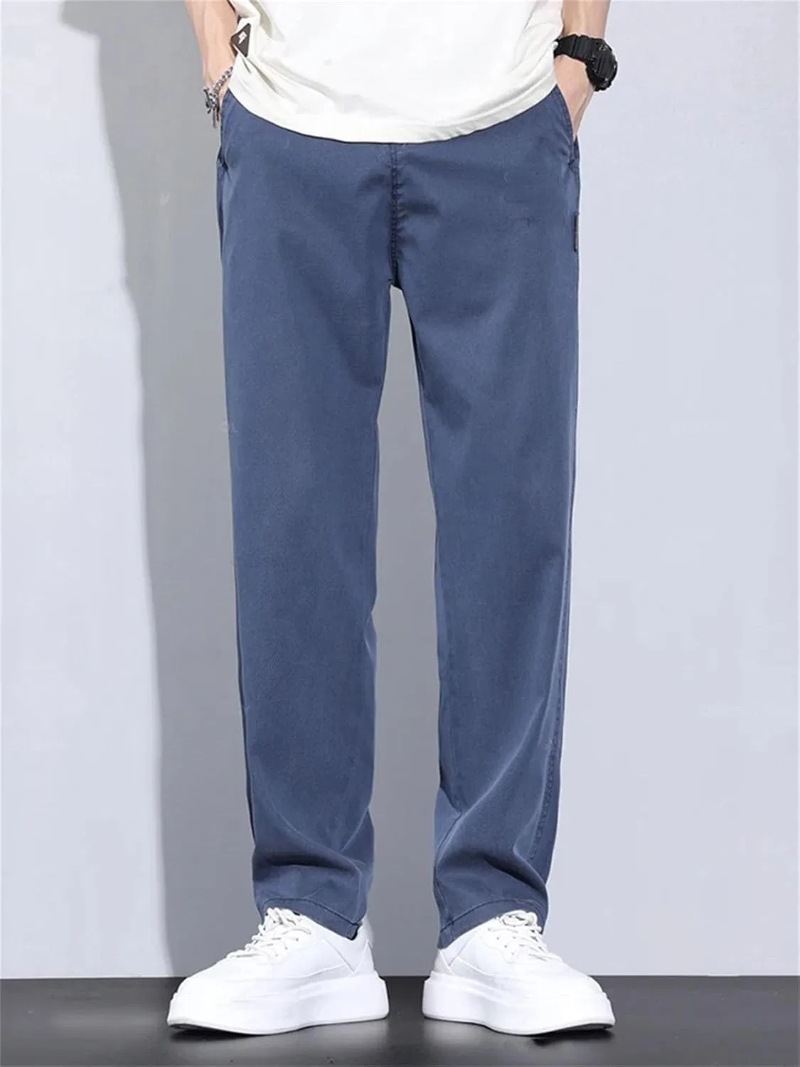 Джинсы Oversized, Lyocell, Men's, Light Blue — фото 3