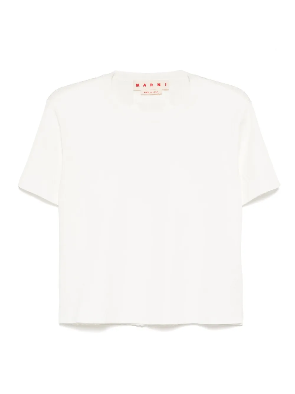 

Футболка с воротником на молнии Marni, белый