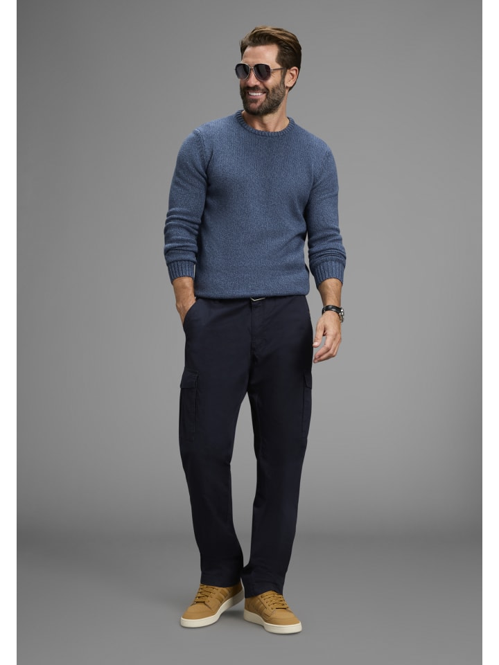 

свитер с круглым вырезом в цвете синий меланж Man's World