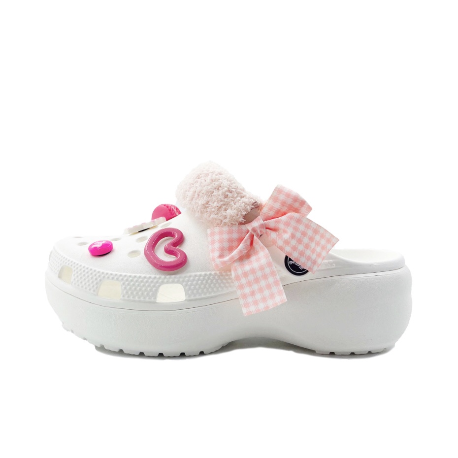 Crocs Классические туфли-сабо на платформе унисекс белого цвета