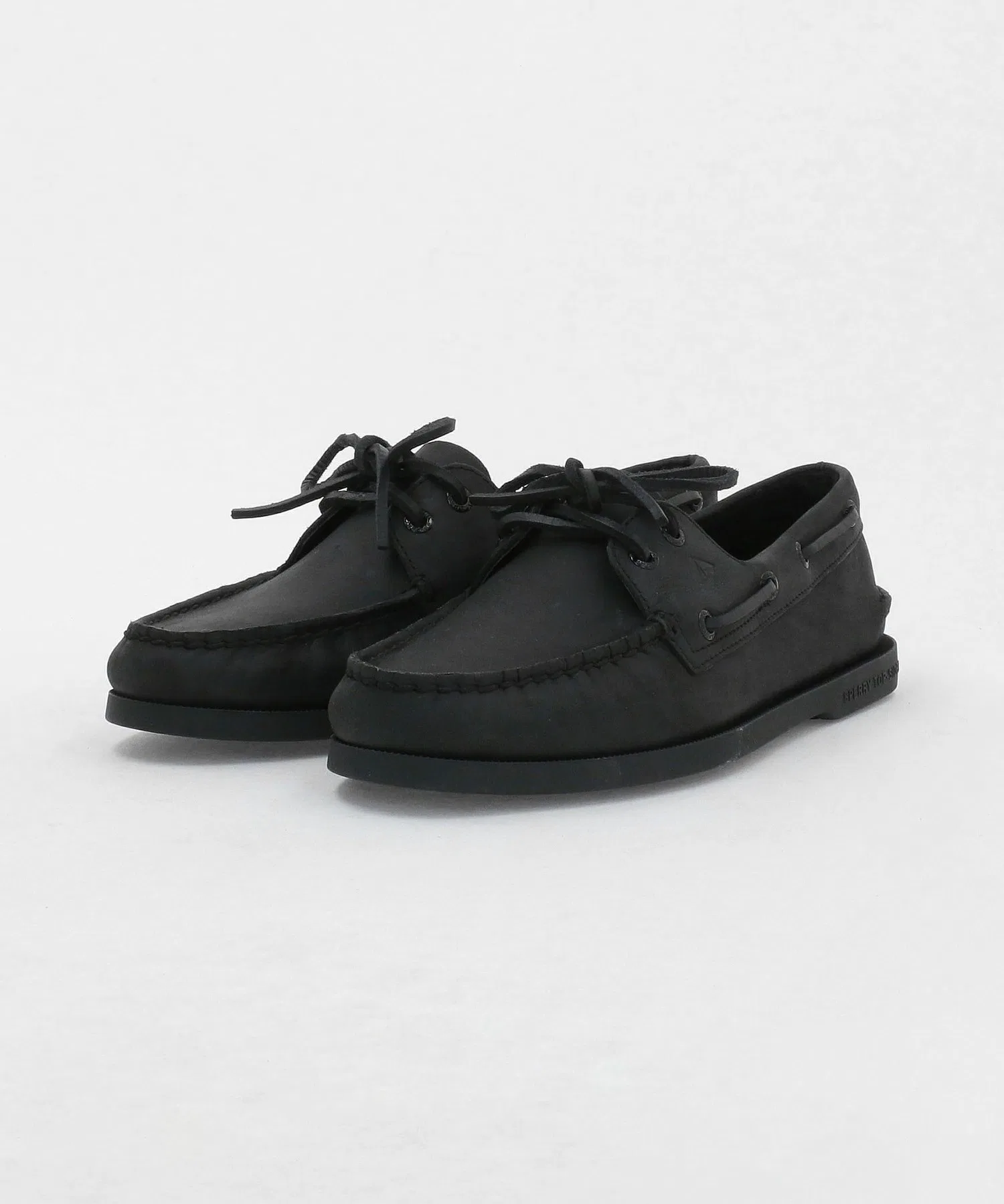 Мужские кожаные мокасины Sperry AUTHENTIC BOAT SHOES чёрные — фото 2