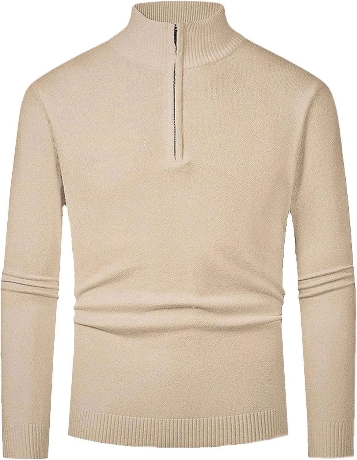 Свитер мужской Quarter Zip Slim Fit легкий Mock Neck