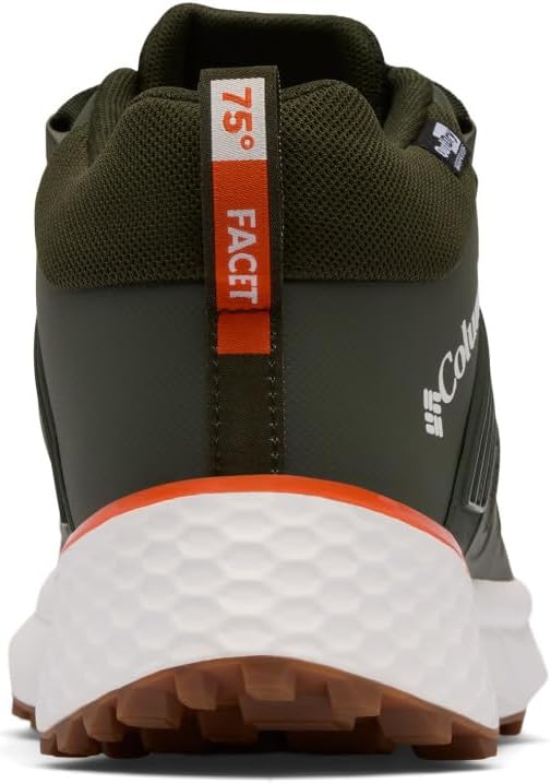 Мужские походные кроссовки Columbia Facet 75 Mid Outdry, Greenscape/Red Quartz — фото 3