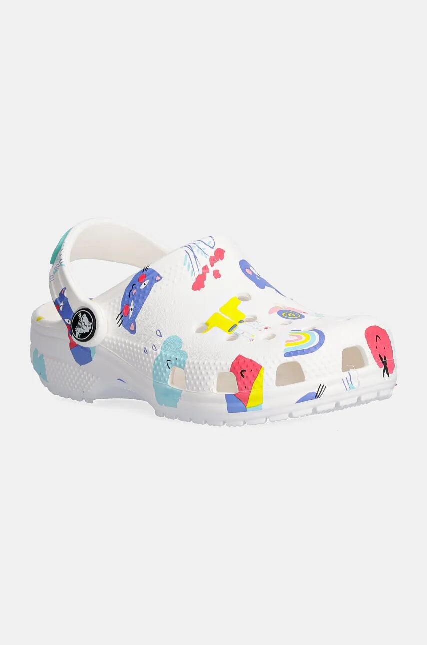 

Детские тапочки Crocs CLASSIC DOODLE PRINT CLOG, белый