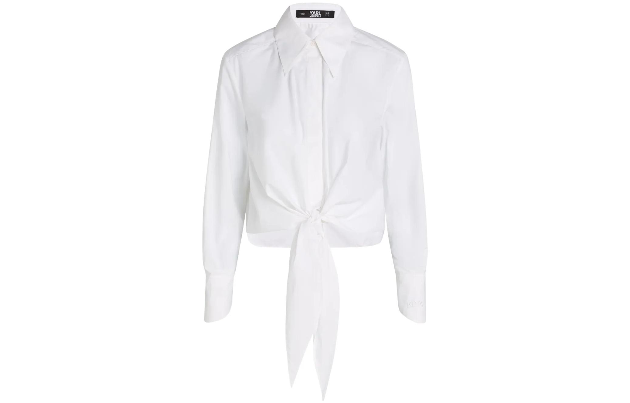 

Короткая поплиновая рубашка KARL LAGERFELD / Karl Lagerfeld Jeans, белый