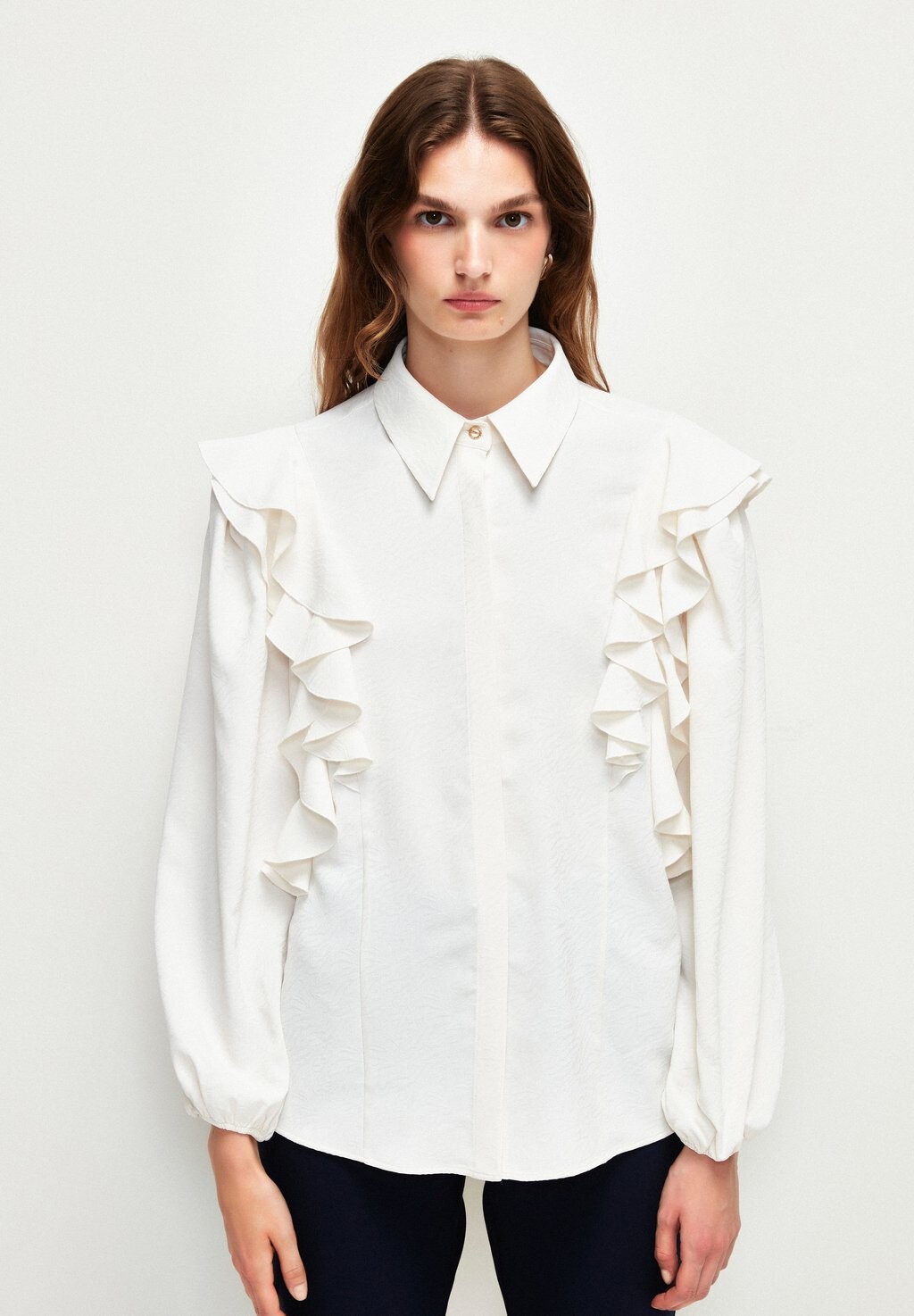 

Блузка-рубашка FRILLY adL, цвет light beige