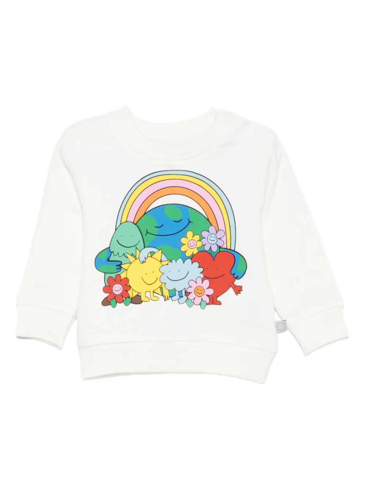 

Толстовка с радужным принтом Stella McCartney Kids, белый