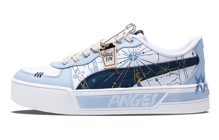 

Кроссовки Puma Skye Skateboarding Shoes Women's Low-top Blue/white/gold, голубой, Синий, Кроссовки Puma Skye Skateboarding Shoes Women's Low-top Blue/white/gold, голубой