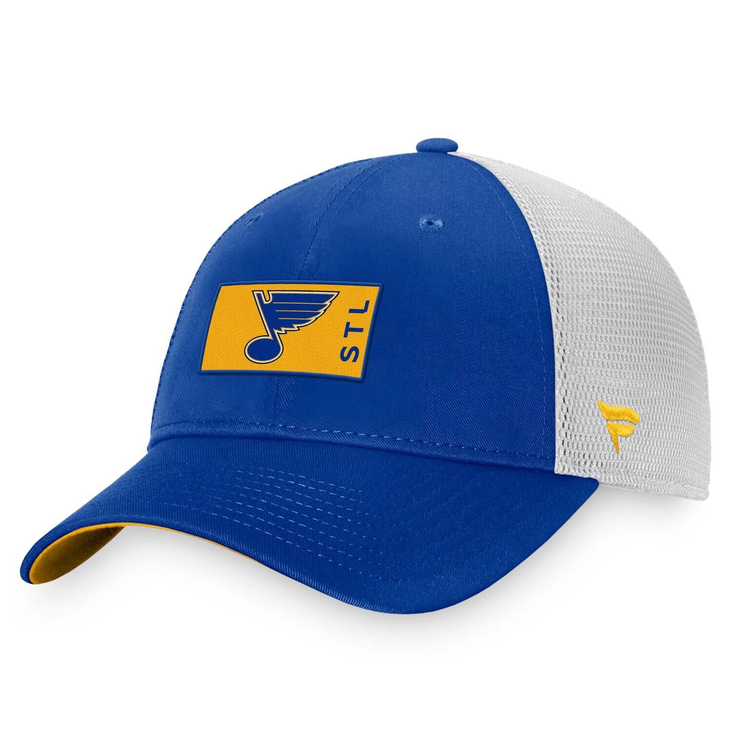 

Мужская фирменная синяя/белая кепка Fanatics St. Louis Blues Authentic Pro Rink Trucker Snapback