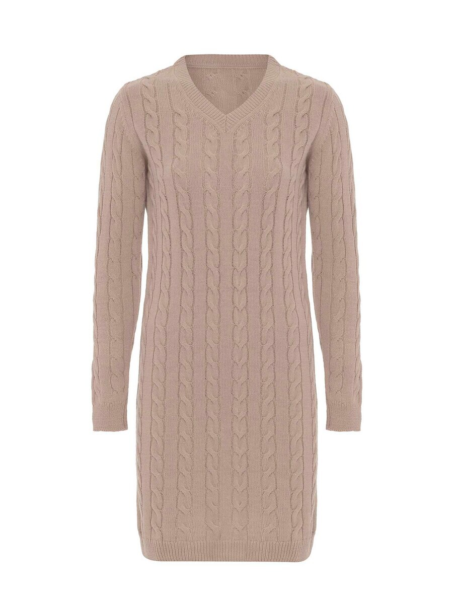 

Вязаное платье Moxx Paris Knitted dress Paulina, бежевый