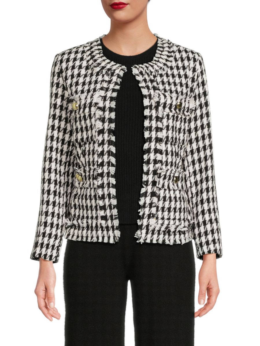 

Куртка в ломаную клетку Saks Fifth Avenue, цвет Very Black