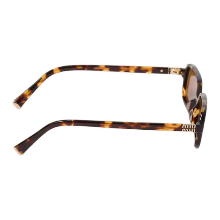 MIU MIU Ацетатные прямоугольные солнцезащитные очки Women's Tortoiseshell — фото 3