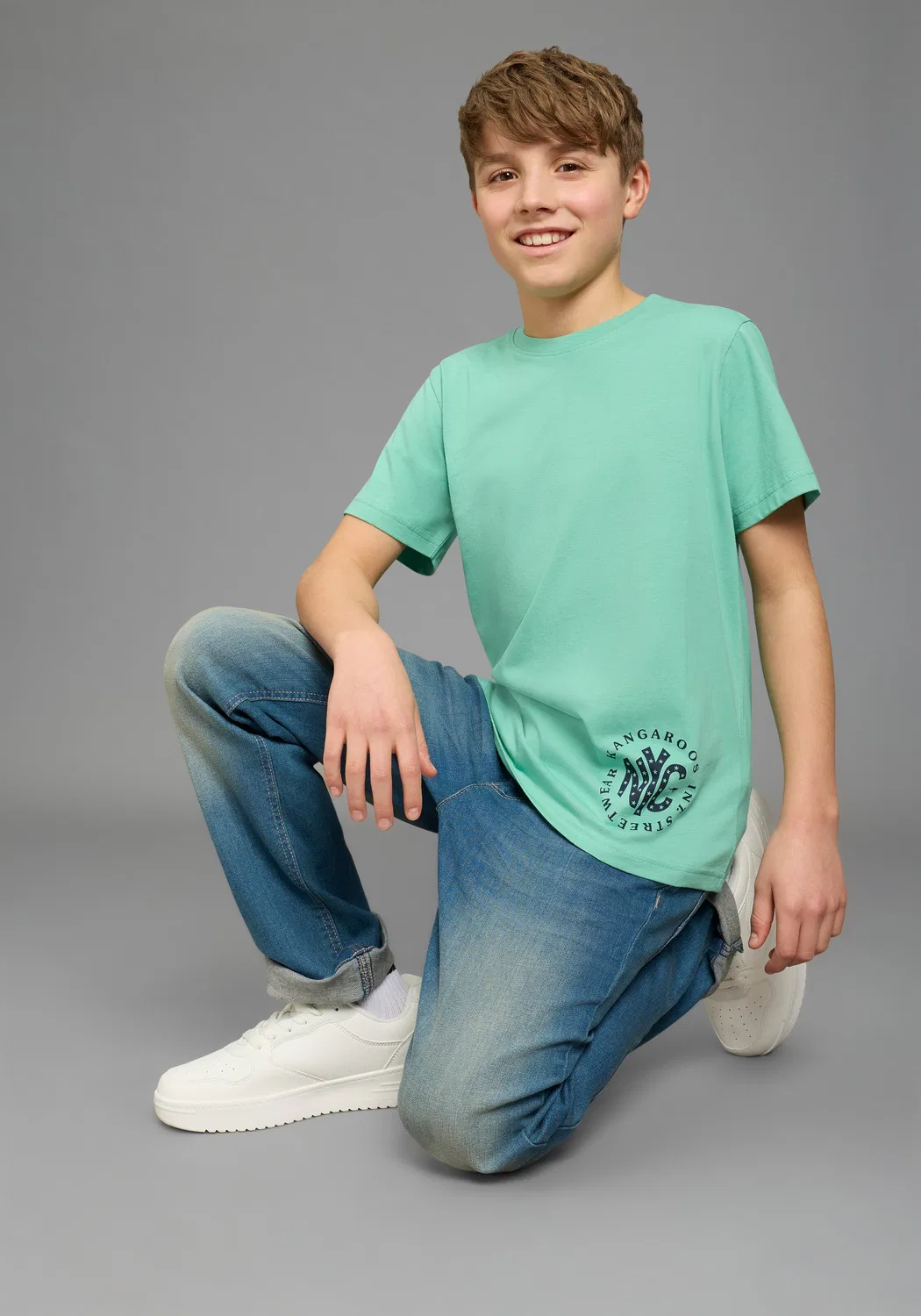 Футболка Kangaroos, Mint/White — фото 4