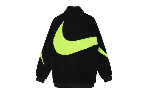 Куртка Nike Big Swoosh Double Sided Jacket polar fleece Japan limited Black (Asia Sizing), черный — фото 2