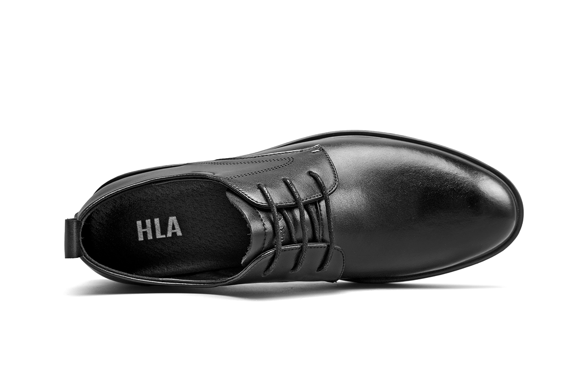 HLA Мужские классические туфли черно-угольного цвета на низком ходу, цвет Charcoal Black — фото 3