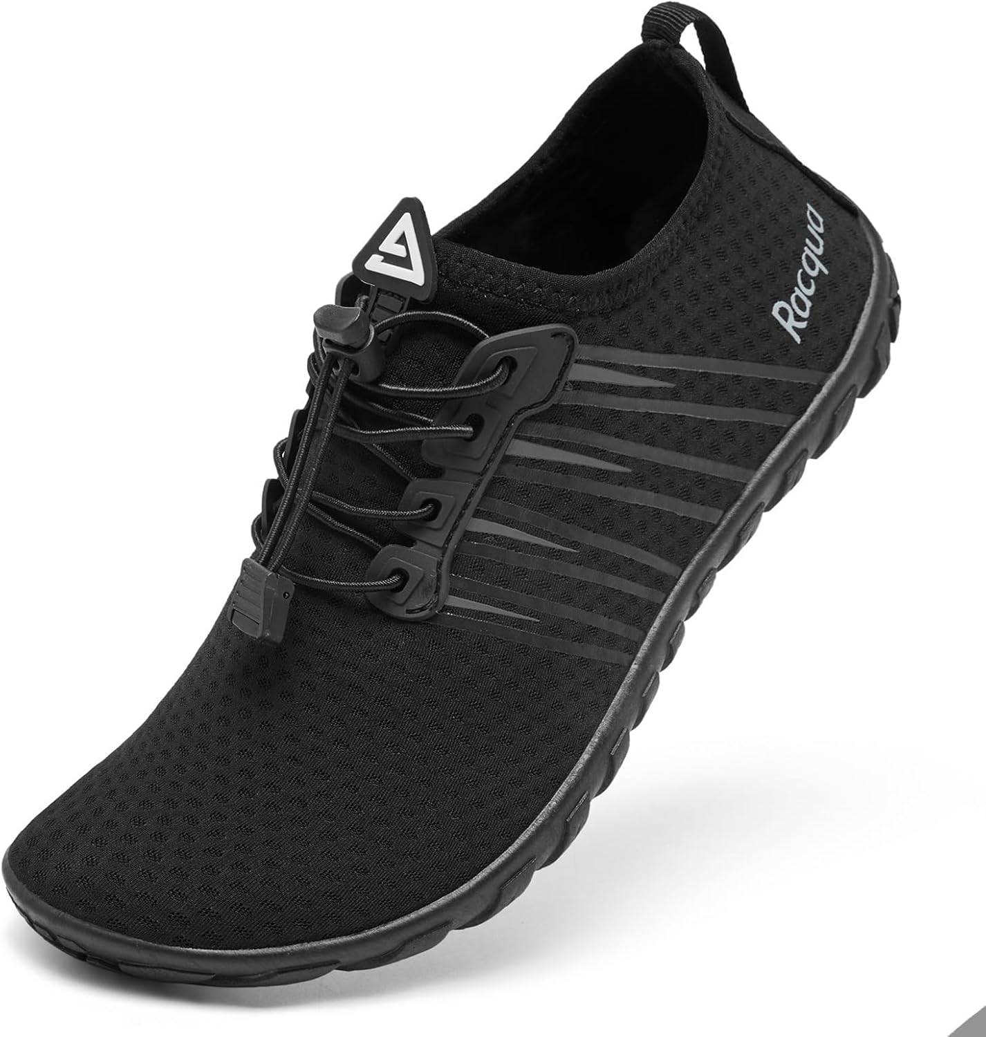 

Водные туфли Racqua для мужчин и женщин, обувь, для плавания, быстро сохнущая, пляжная обувь, противоскользящие аквашузи, черный