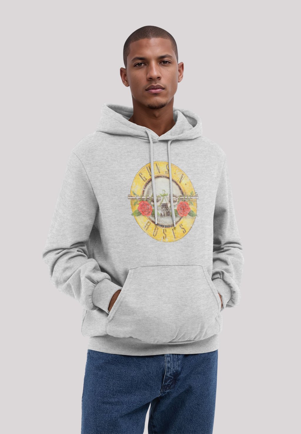 

Толстовка GUNS 'N' ROSES VINTAGE LOGO ROCK MUSIC BAND - Hoodie F4NT4STIC, серый