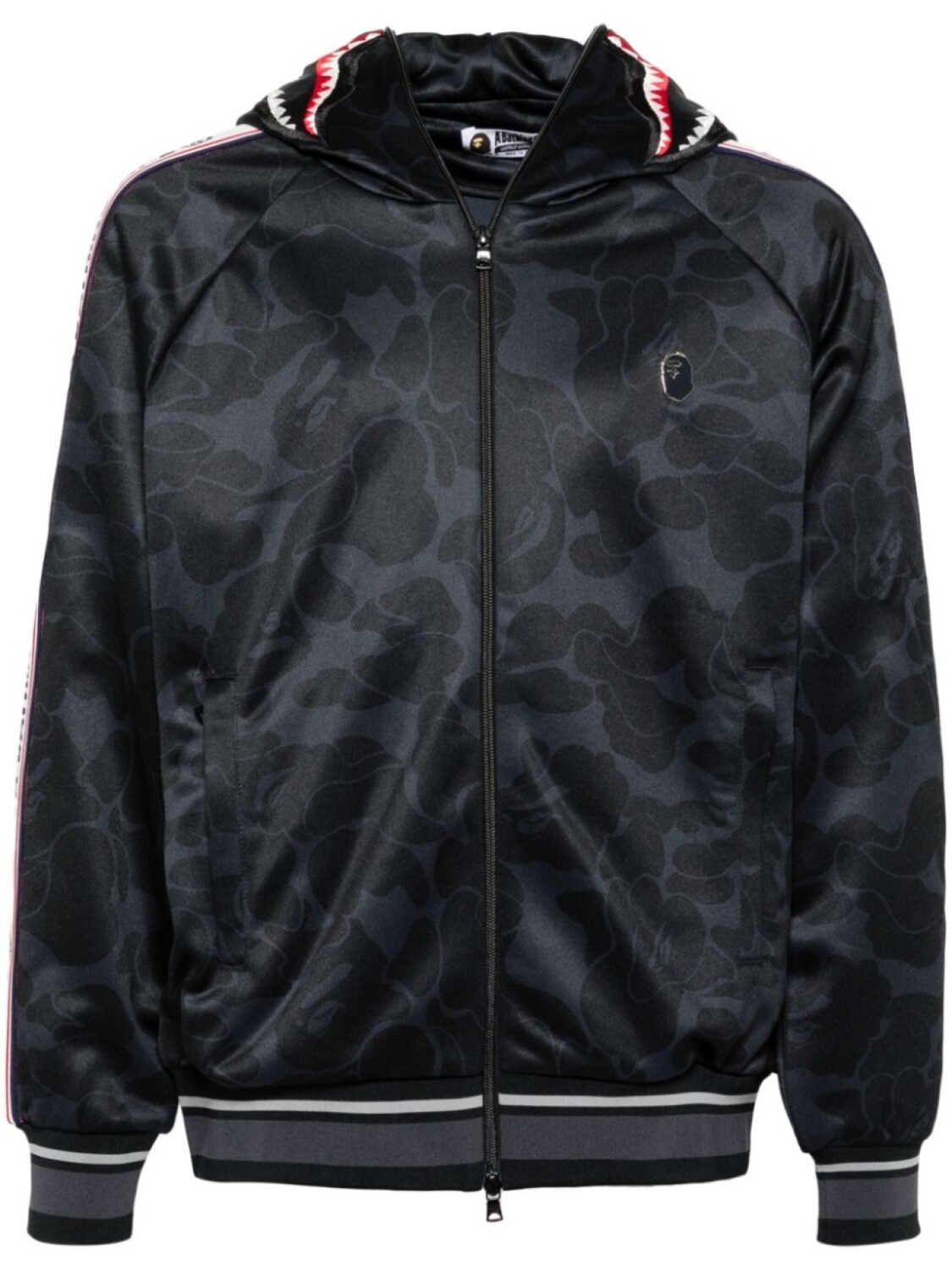 

Худи на молнии с логотипом A BATHING APE, черный