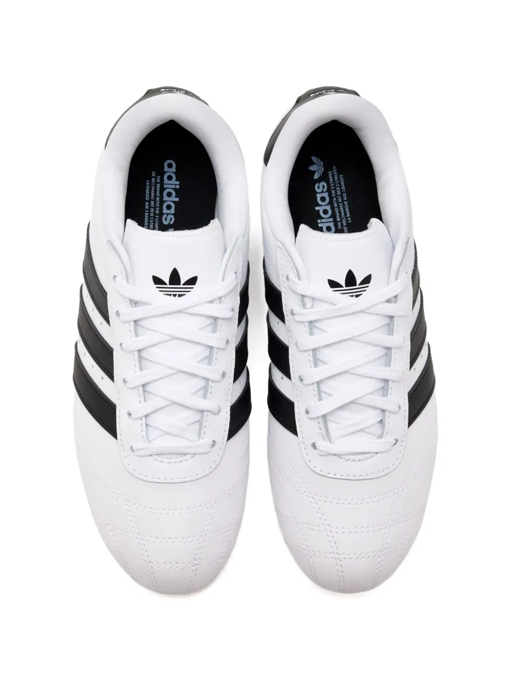 Кроссовки Taekwondo на шнуровке с полосками Adidas Kids, белый — фото 4
