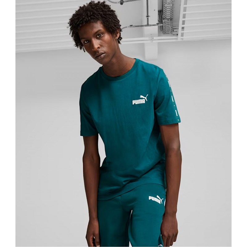 

Мужская футболка ess+ с лентой Puma, синий