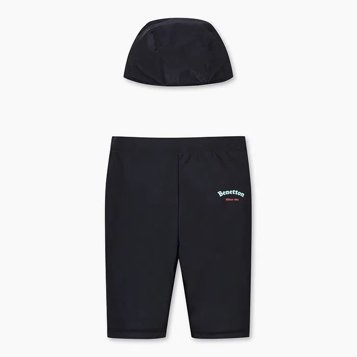 Детские плавательные леггинсы длиной 5/8, чёрные, от Benetton Kids