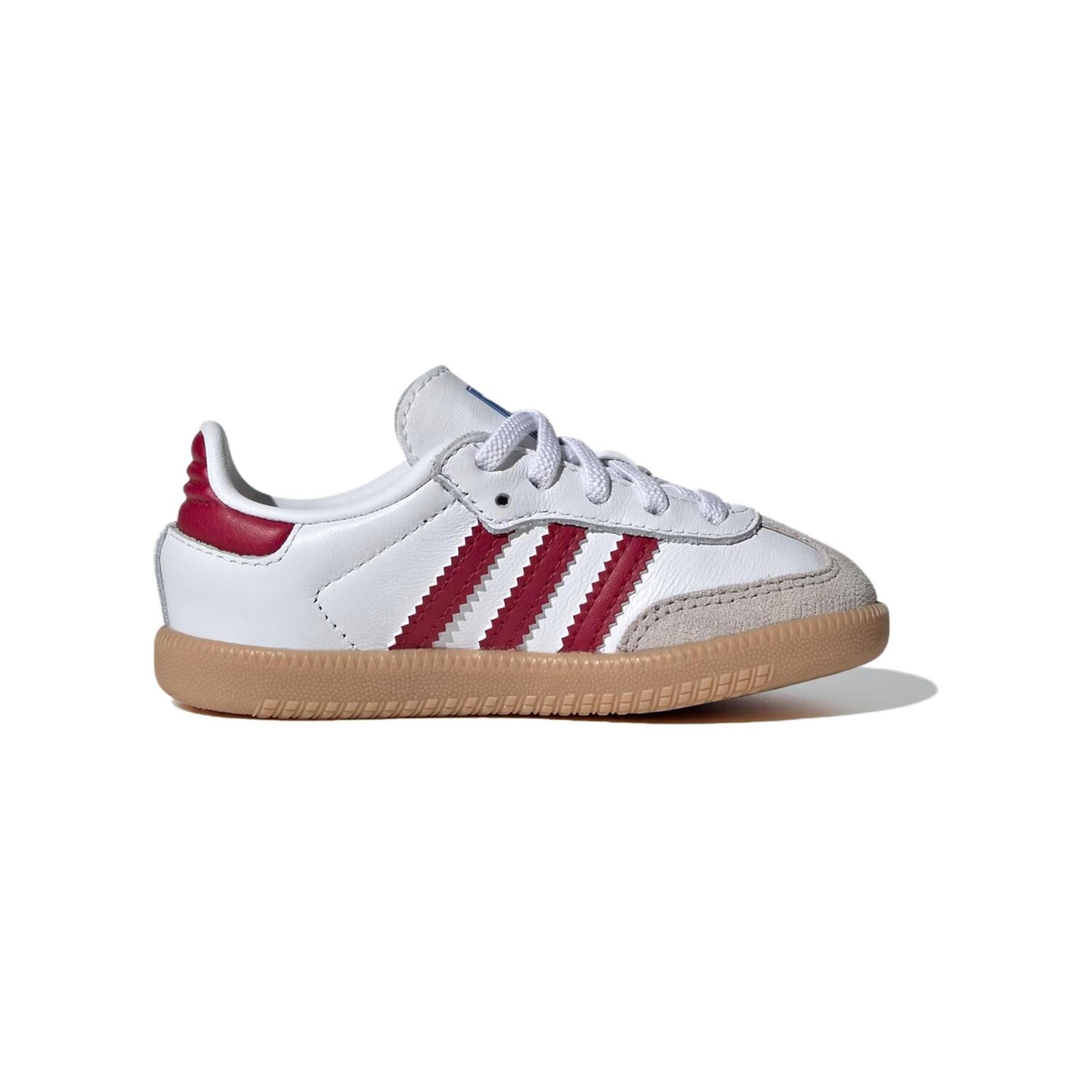 Кроссовки Adidas Samba OG Cloud White Collegiate Burgundy Gum TD, белый/красный — фото 2