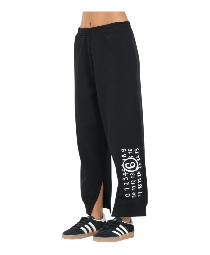 

Черные спортивные брюки с разрезами на щиколотках Maison Margiela, черный