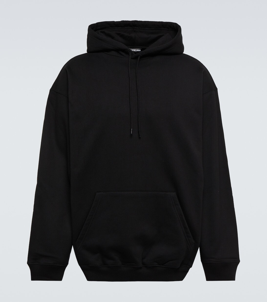 

Худи из хлопкового джерси с логотипом Balenciaga, черный