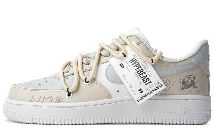 

Кроссовки Nike Air Force 1 Low-Top Skateboard Мужские Молочный Кофейный Серый, Кремовый Кофейный Серый