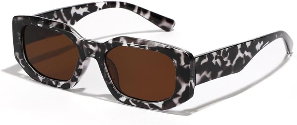 

Модные солнцезащитные очки для женщин, прямоугольные очки для мужчин, винтажные очки для путешествий, линзы с градиентом, защита от УФ-излучения UV400, оправы конфетных цветов TYUVIVO, C13 Flowers Leopard