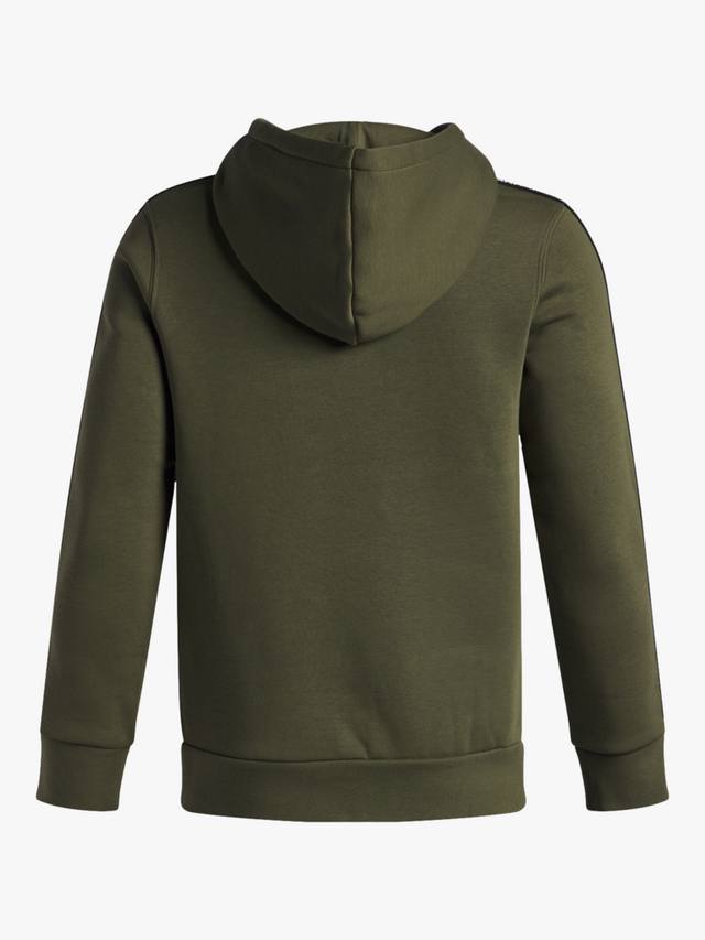 Детский оверсайз худи из хлопковой смеси Under Armour, Marine Green/Black — фото 2